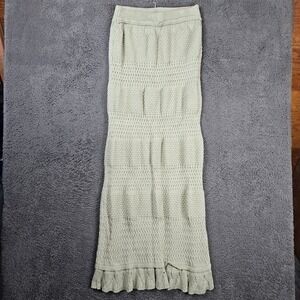 Djerf Avenue Knit Maxi Skirt Sage Green Women Medium